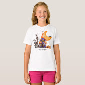 Halloween Haunted Scene T-shirt (Voorkant volledig)