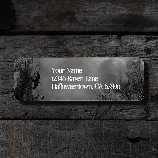 Halloween Haunted Sky Return Address Labels