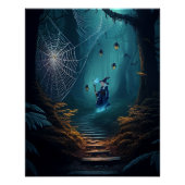 Halloween Haunted Spider Sorcerer Perfect Poster (Voorkant)