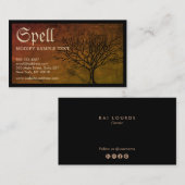 Halloween Haunted Tree Visitekaartje (Voorkant / Achterkant)