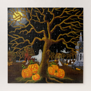 Halloween haunted village legpuzzel