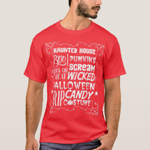Halloween HauntedHouse Funny Scary Skeleton Gravey T-shirt