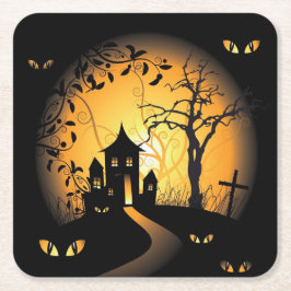 Halloween - Haunting Eyes die naar je kijkt Kartonnen Onderzetters