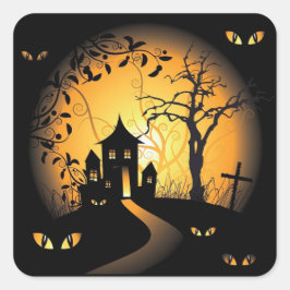 Halloween - Haunting Eyes kijkt naar jou Vierkante Sticker