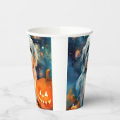 Halloween Havanese met pompoenen eng Papieren Bekers (Links)