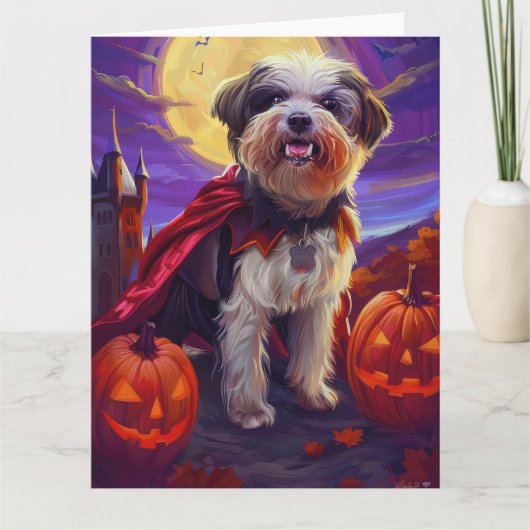 Halloween Havanese Vampire Pumpkins eng Kaart (Voorkant)