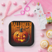 Halloween Havoc - Jacks & Bats Papieren Bordje (Feest)
