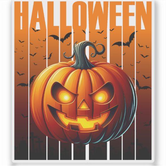 Halloween Havoc - Jacks & Bats Sticker (Voorkant)