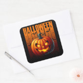 Halloween Havoc - Jacks & Bats Vierkante Sticker (Envelop)