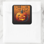 Halloween Havoc - Jacks & Bats Vierkante Sticker (Tas)