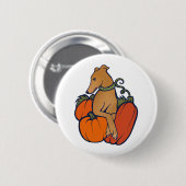 Halloween hazewindhond ronde button 5,7 cm (Voorkant /achterkant)
