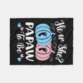 Halloween He Or She Papaw To Be Pumpkin Gender Rev Fleece Deken (Voorkant (Horizontaal))