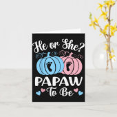 Halloween He Or She Papaw To Be Pumpkin Gender Rev Kaart (Gele Bloem)