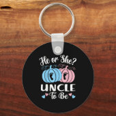 Halloween He Or She Uncle To Be Pumpkin Gender Rev Sleutelhanger (Voorkant)