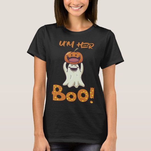 Halloween He U'm her Boo T-shirt (Voorkant)