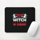 Halloween Head Witch in Charge Birthday Muismat (Met muis)