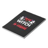 Halloween Head Witch in Charge Birthday Notitieblok (Linkerzijde)