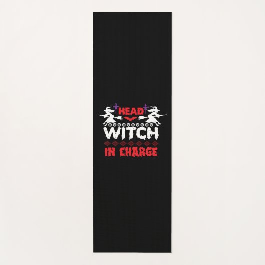 Halloween Head Witch in Charge Birthday Yogamat (Voorkant)