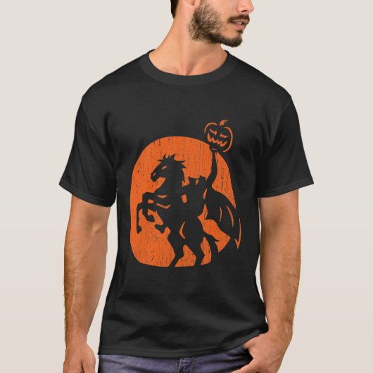 Halloween Headless Horseman Folklore Pumpkin JackO T-shirt (Voorkant)