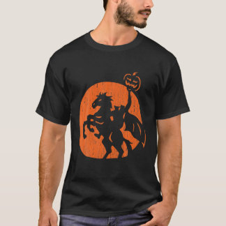 Halloween Headless Horseman Folklore Pumpkin Jacko T-shirt