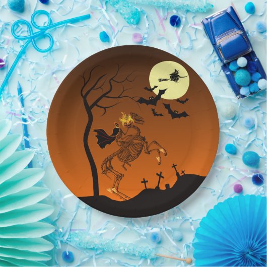 Halloween Headless Horseman Papieren Bordje (Feest)
