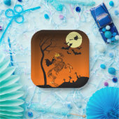 Halloween Headless Horseman Papieren Bordje (Feest)