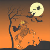 Halloween Headless Horseman Sticker (Voorkant)
