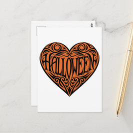 Halloween Heart, Black Heart, Holiday Briefkaart