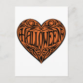 Halloween Heart, Black Heart, Holiday Briefkaart (Voorkant)