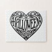Halloween Heart, Black Heart, Holiday Legpuzzel (Horizontaal)