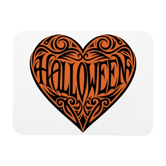 Halloween Heart, Black Heart, Holiday Magneet (Horizontaal)
