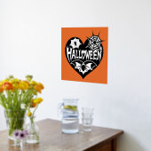 Halloween Heart, Black Heart Shape, Spider Web Folie Afdrukken (Laag (Keuken))