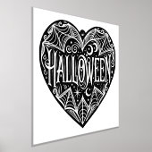 Halloween Heart, Black Heart Shape, Vakantie Folie Afdrukken (Laagn)