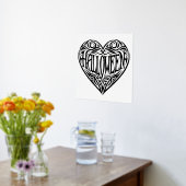 Halloween Heart, Black Heart, Vakantie Folie Afdrukken (Laag (Keuken))