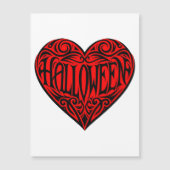 Halloween Heart, Black Heart, Vakantie Magnetische Uitnodiging (Voorkant)