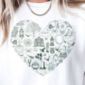 Halloween Heart Green Spooky Doodles Sweatshirt