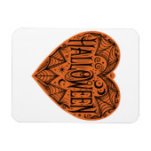 Halloween Heart, Orange Heart Shape, Holiday Magneet (Horizontaal)