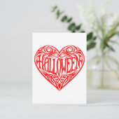 Halloween Heart, Red Heart, Holiday Briefkaart (Staand voorkant)