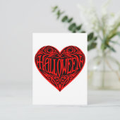 Halloween Heart, Red Heart, Holiday Briefkaart (Staand voorkant)