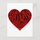 Halloween Heart, Red Heart, Holiday Briefkaart (Voorkant)