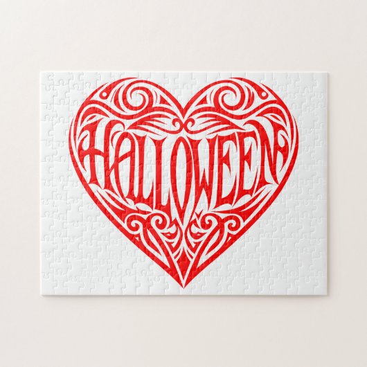 Halloween Heart, Red Heart, Holiday Legpuzzel (Horizontaal)