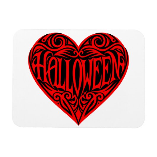 Halloween Heart, Red Heart, Holiday Magneet (Horizontaal)