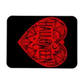 Halloween Heart, Red Heart Shape, Holiday Magneet (Horizontaal)