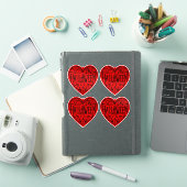 Halloween Heart, Red Heart Shape, Holiday Sticker (iPad Cover)