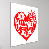 Halloween Heart, Red Heart Shape, Spider Web Folie Afdrukken (Laagn)