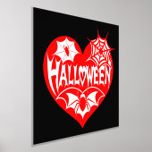 Halloween Heart, Red Heart Shape, Spider Web Folie Afdrukken (Laagn)