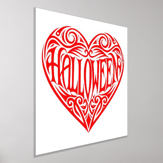 Halloween Heart, Rode Hart, Vakantie Folie Afdrukken (Laagn)