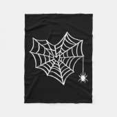 Halloween Heart Spider Web Spooky Kostuum Fleece Deken (Voorkant)