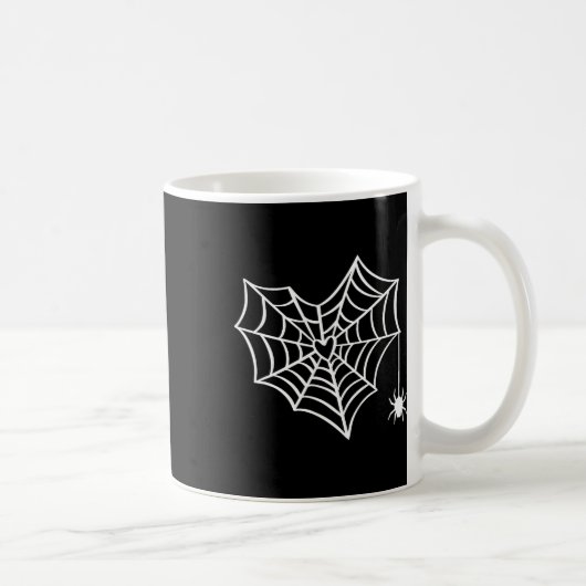 Halloween Heart Spider Web Spooky Kostuum Koffiemok (Rechts)