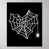 Halloween Heart Spider Web Spooky Kostuum Poster (Voorkant)